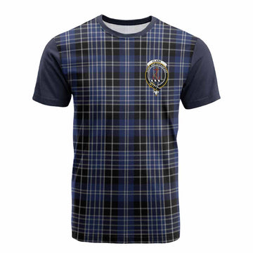 Clark (Clarke) Tartan Accent Cotton T-shirt with Family Crest
