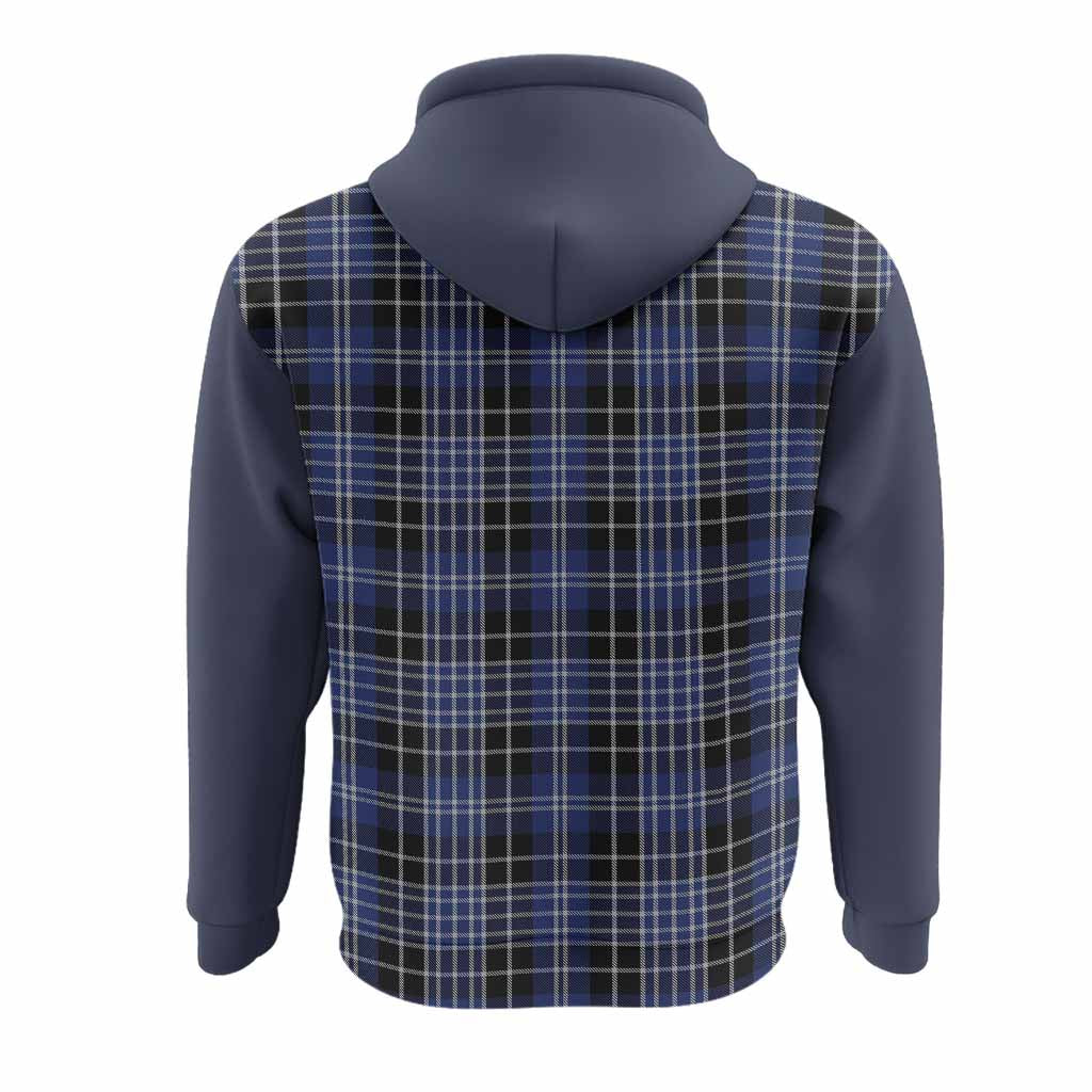 Clark (Clarke) Tartan Accent Hoodie with Family Crest