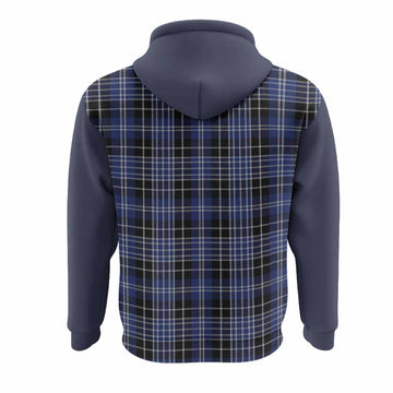 Clark (Clarke) Tartan Accent Hoodie with Family Crest