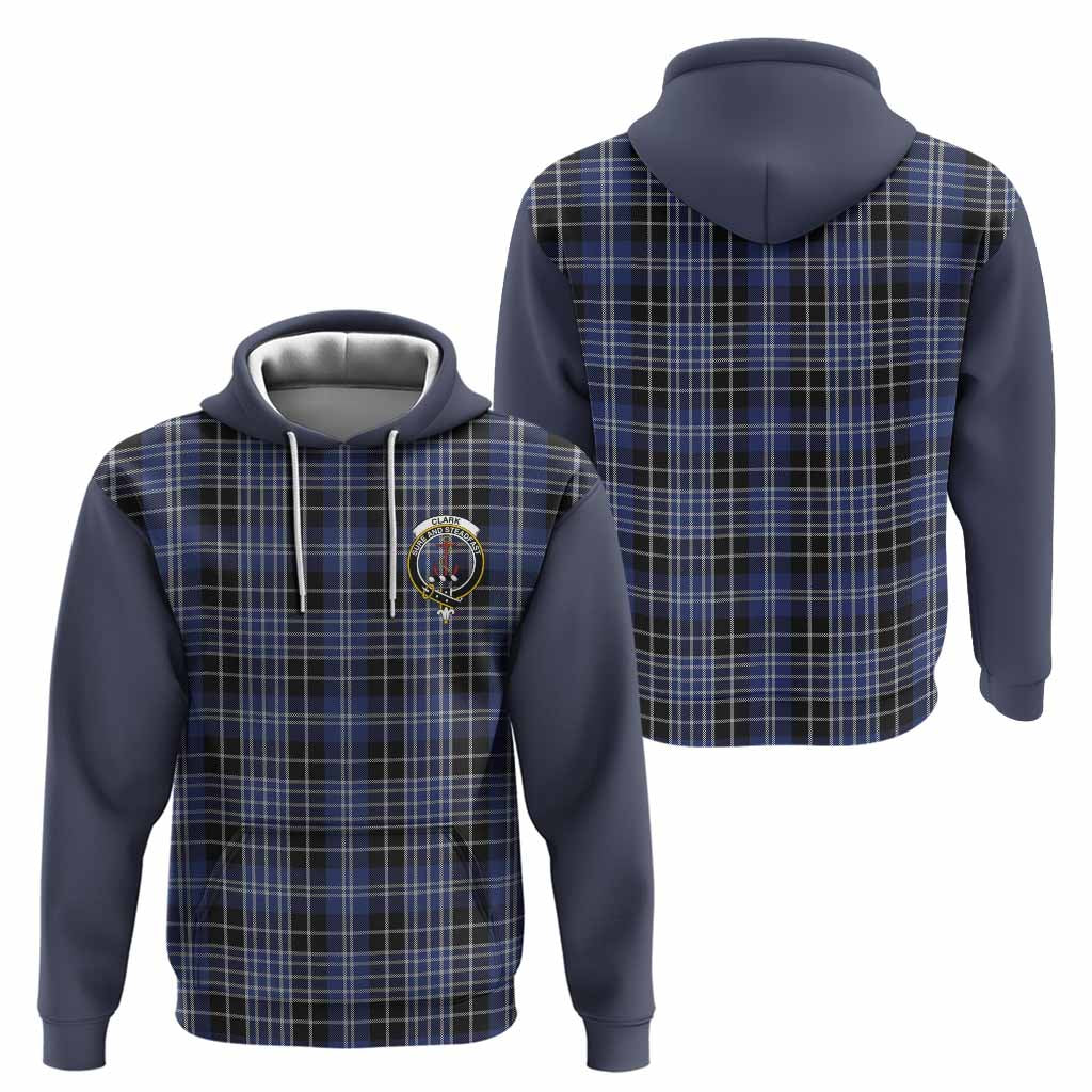 Clark (Clarke) Tartan Accent Hoodie with Family Crest