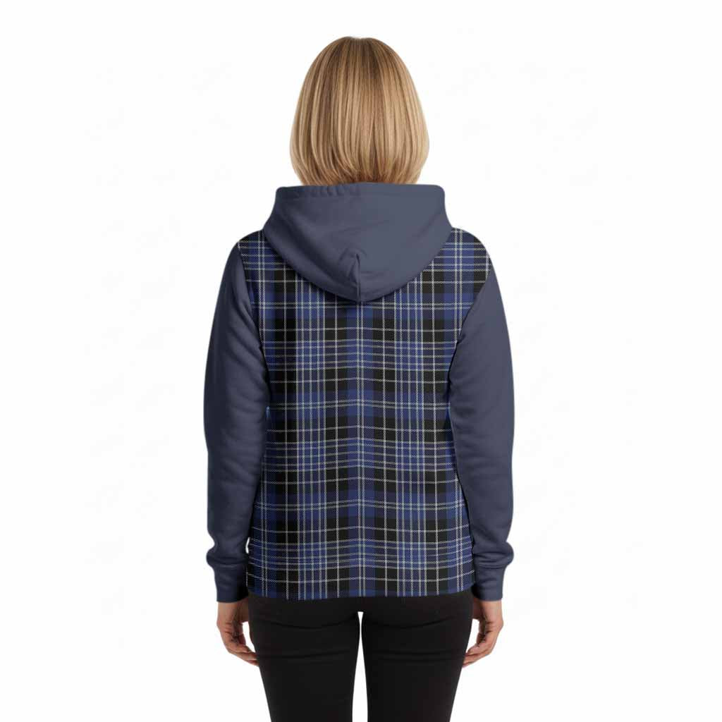 Clark (Clarke) Tartan Accent Hoodie with Family Crest