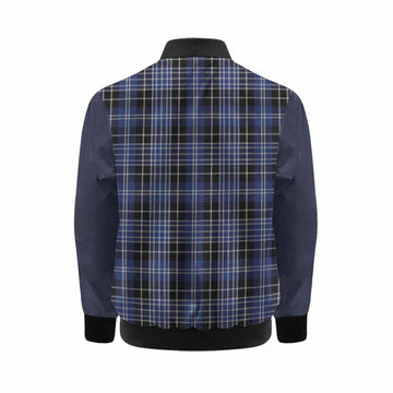 Clark (Clarke) Tartan Accent Kid Bomber Jacket with Family Crest