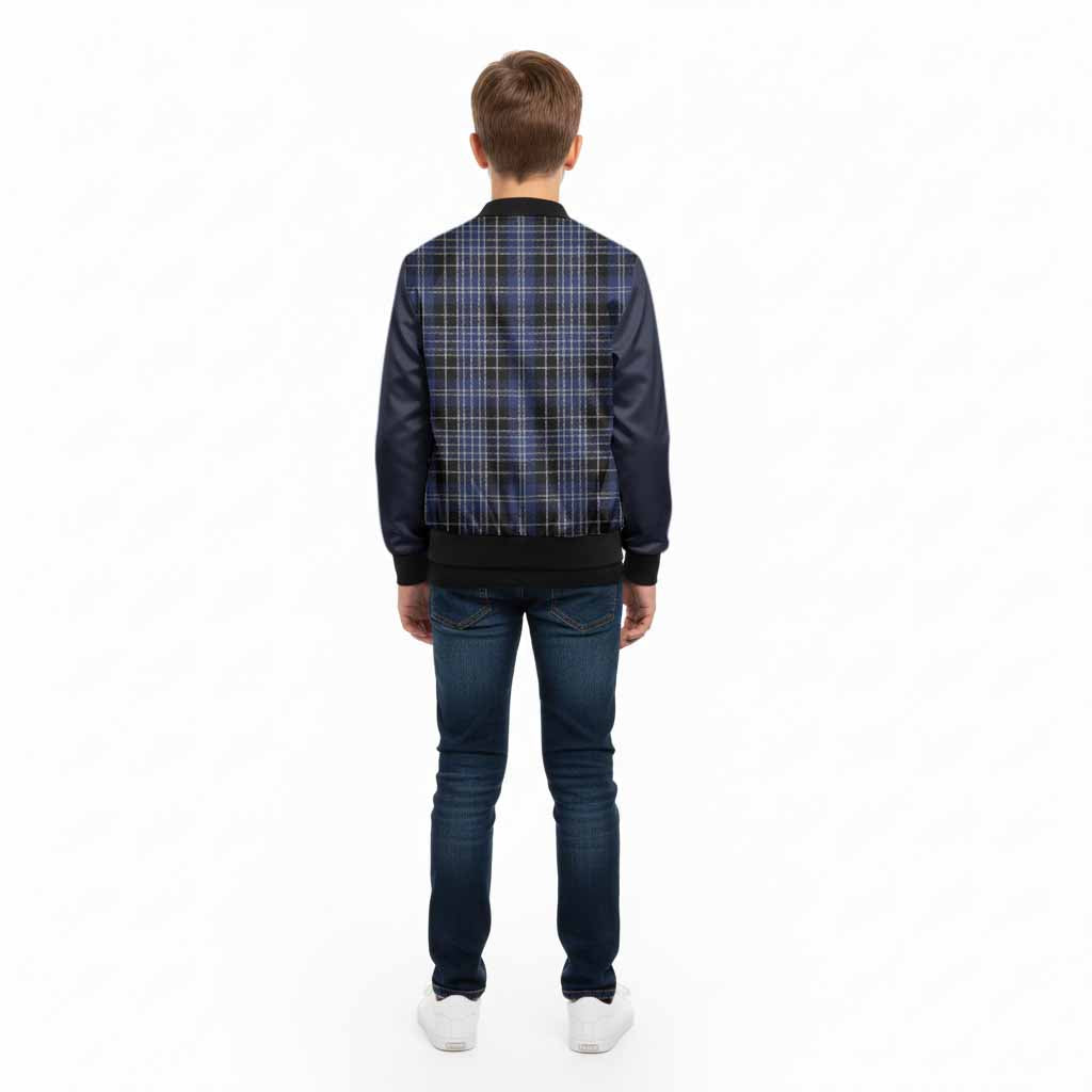 Clark (Clarke) Tartan Accent Kid Bomber Jacket with Family Crest