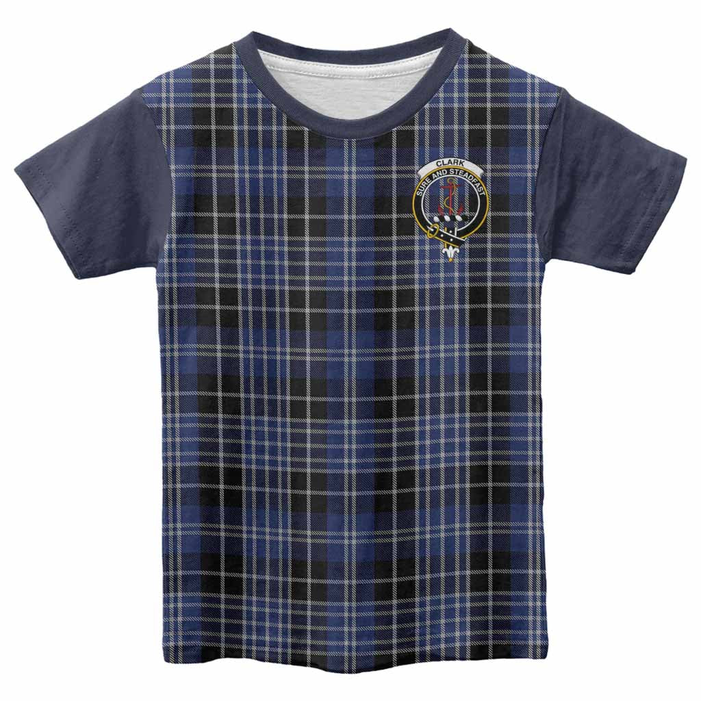 Clark (Clarke) Tartan Accent Kid T-shirt with Family Crest