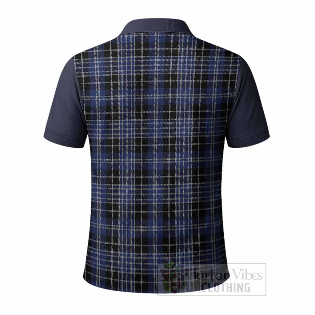 Clark (Clarke) Tartan Accent Polo Shirt with Family Crest