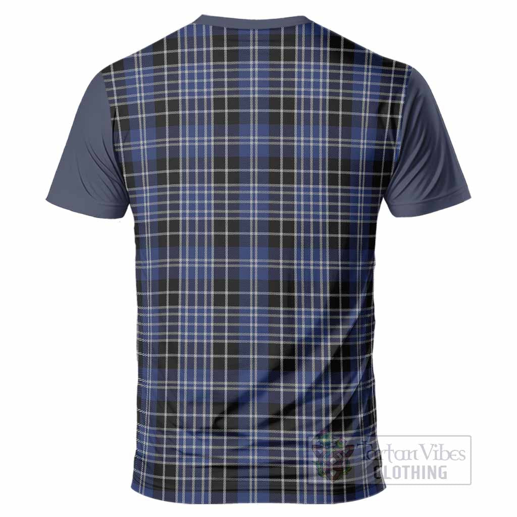 Clark (Clarke) Tartan Accent T-Shirt with Family Crest