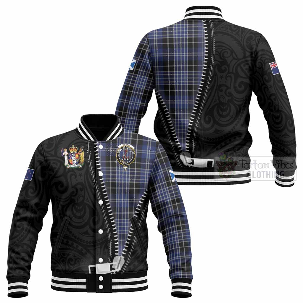 Clark (Clarke) Tartan Baseball Jacket New Zealand Pattern Unique Zipper Stylized