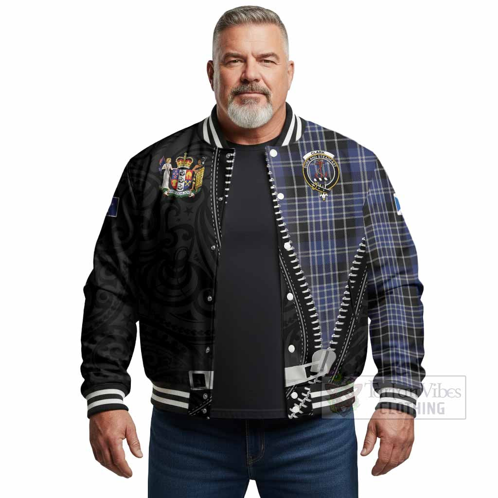Clark (Clarke) Tartan Baseball Jacket New Zealand Pattern Unique Zipper Stylized