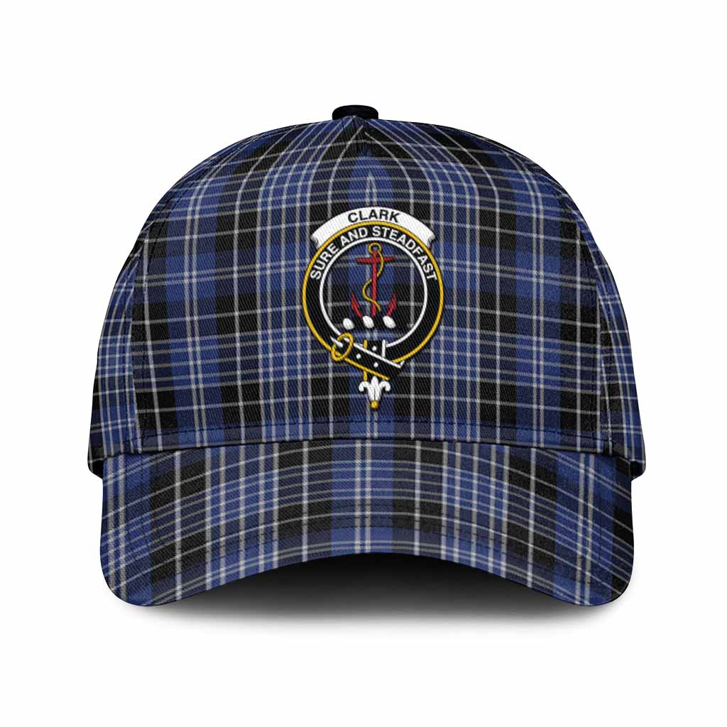Clark (Clarke) Tartan Classic Cap with Family Crest