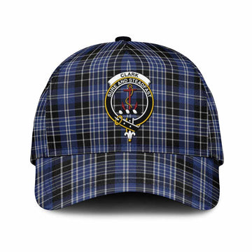 Clark (Clarke) Tartan Classic Cap with Family Crest