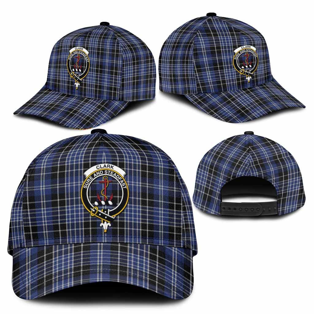 Clark (Clarke) Tartan Classic Cap with Family Crest
