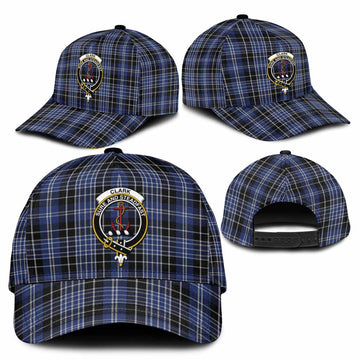 Clark (Clarke) Tartan Classic Cap with Family Crest