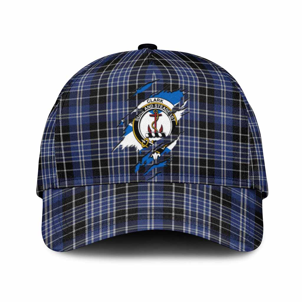 Clark (Clarke) Tartan Classic Cap with Family Crest In Me Style