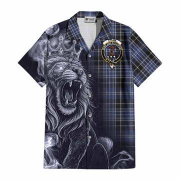 Clark (Clarke) Tartan Cotton Hawaiian Shirt Roaring Lion Heritage