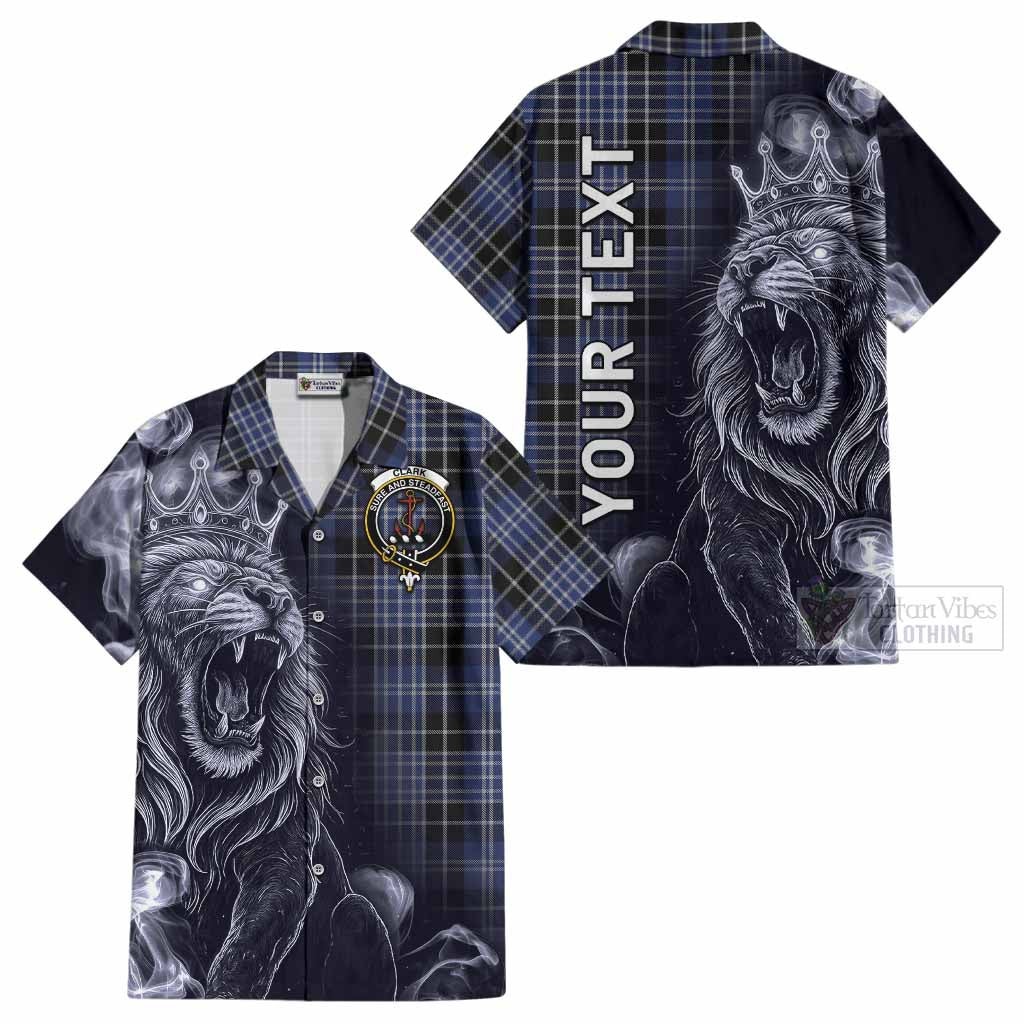 Clark (Clarke) Tartan Cotton Hawaiian Shirt Roaring Lion Heritage