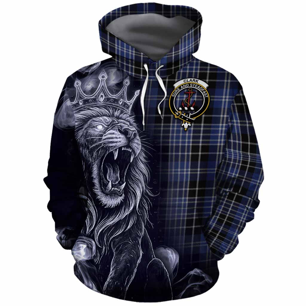 Clark (Clarke) Tartan Cotton Hoodie Roaring Lion Heritage