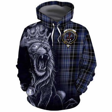 Clark (Clarke) Tartan Cotton Hoodie Roaring Lion Heritage