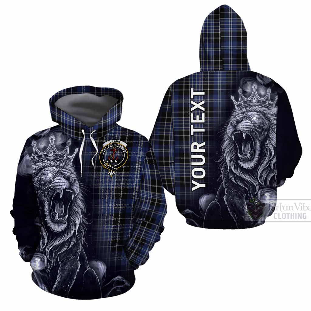 Clark (Clarke) Tartan Cotton Hoodie Roaring Lion Heritage