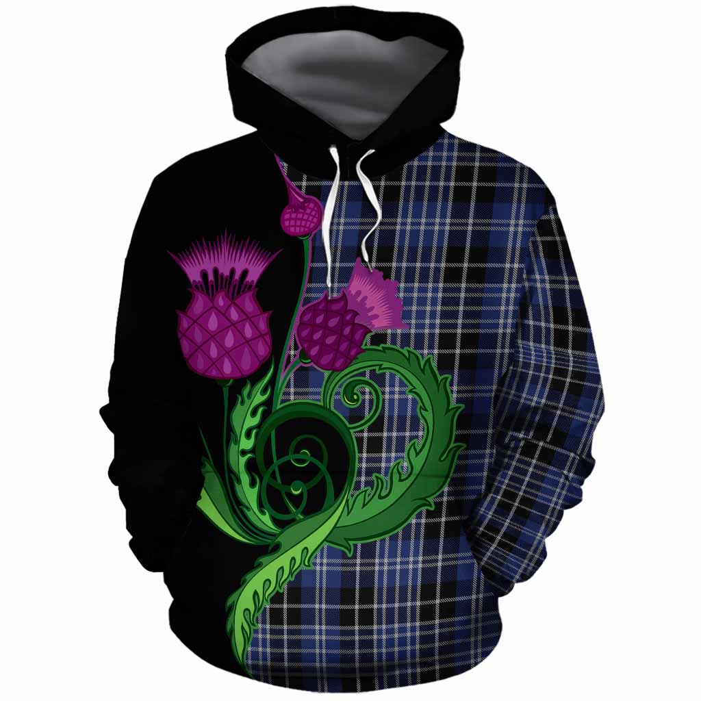Clark (Clarke) Tartan Cotton Hoodie Traditional Scottish Thistle