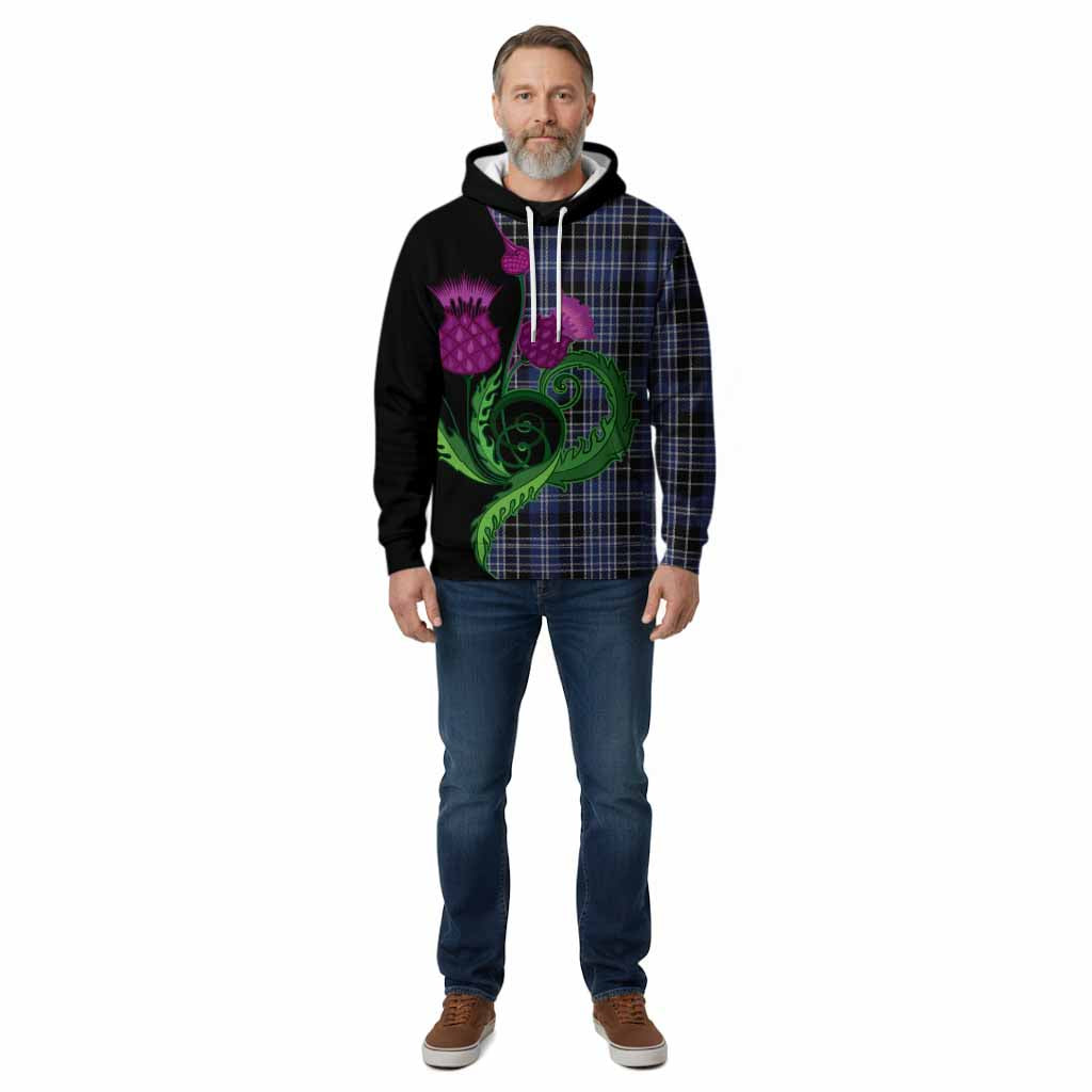 Clark (Clarke) Tartan Cotton Hoodie Traditional Scottish Thistle