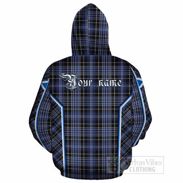 Clark (Clarke) Tartan Crest Cotton Hoodie Scotland Coat of Arm Flag Style - Tartan Vibes Clothing