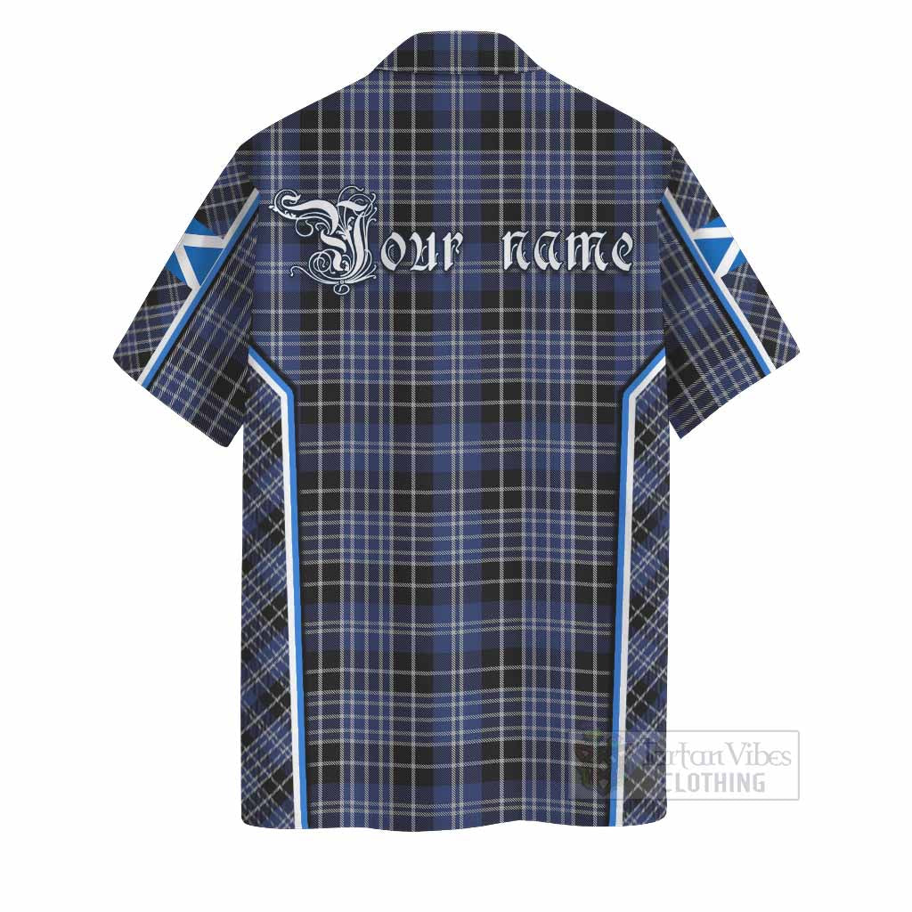 Clark (Clarke) Tartan Crest Hawaiian Shirt Scotland Coat of Arm Flag Style - Tartan Vibes Clothing