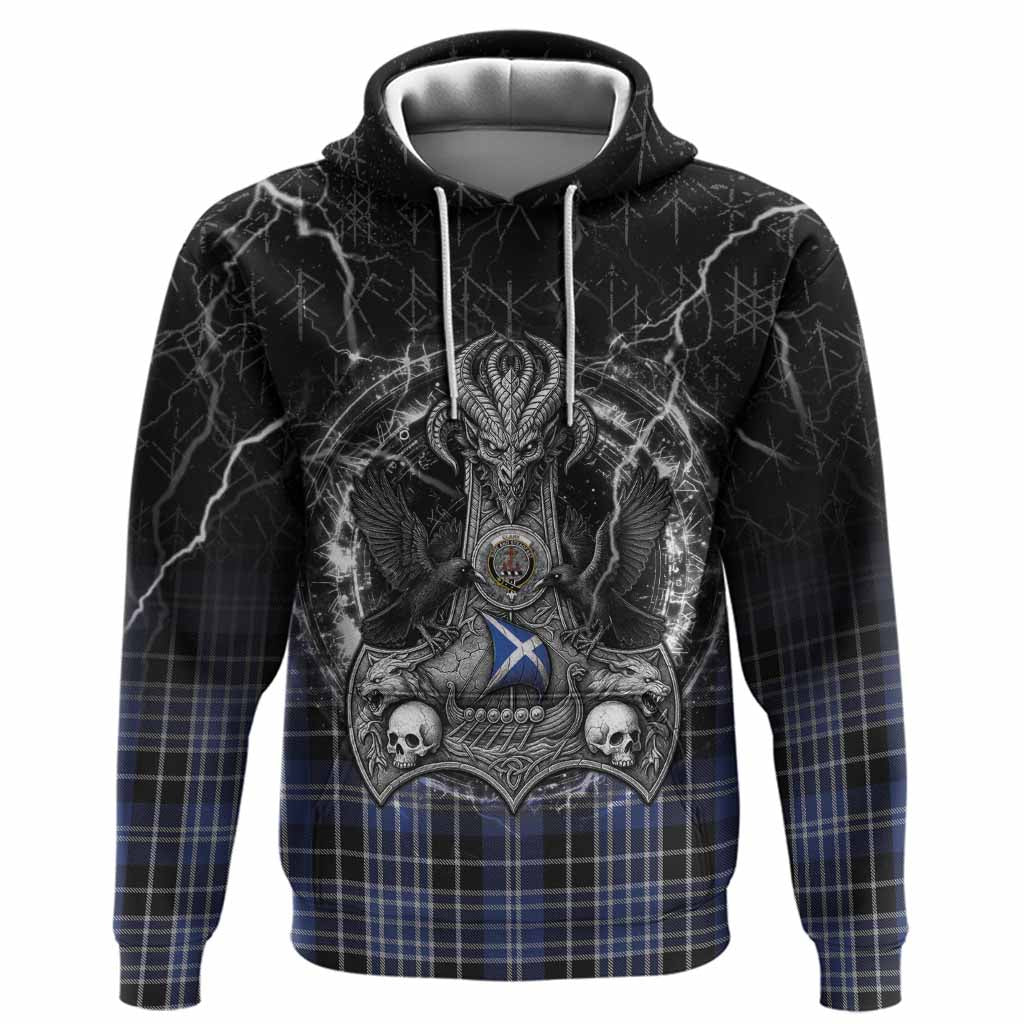 Clark (Clarke) Tartan Crest Hoodie Celtic Odin's Raven Legacy