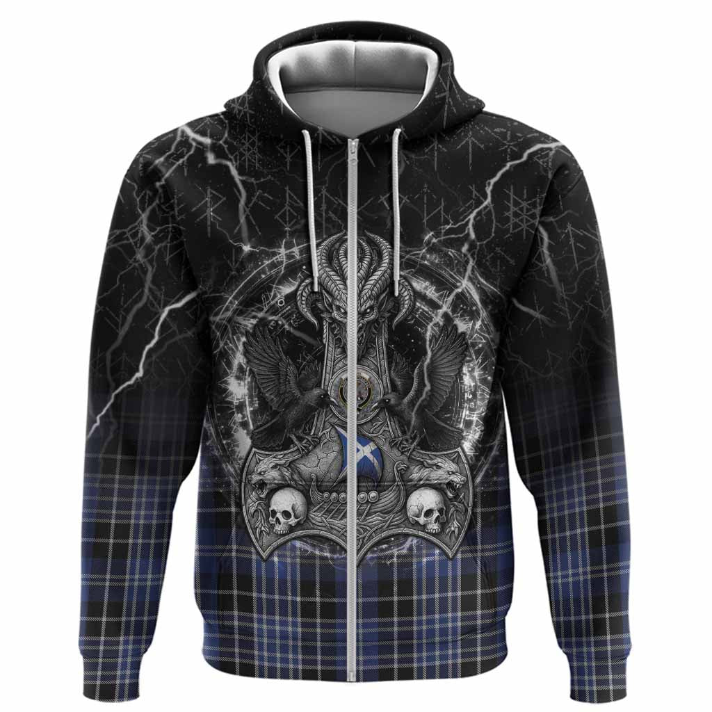 Clark (Clarke) Tartan Crest Hoodie Celtic Odin's Raven Legacy