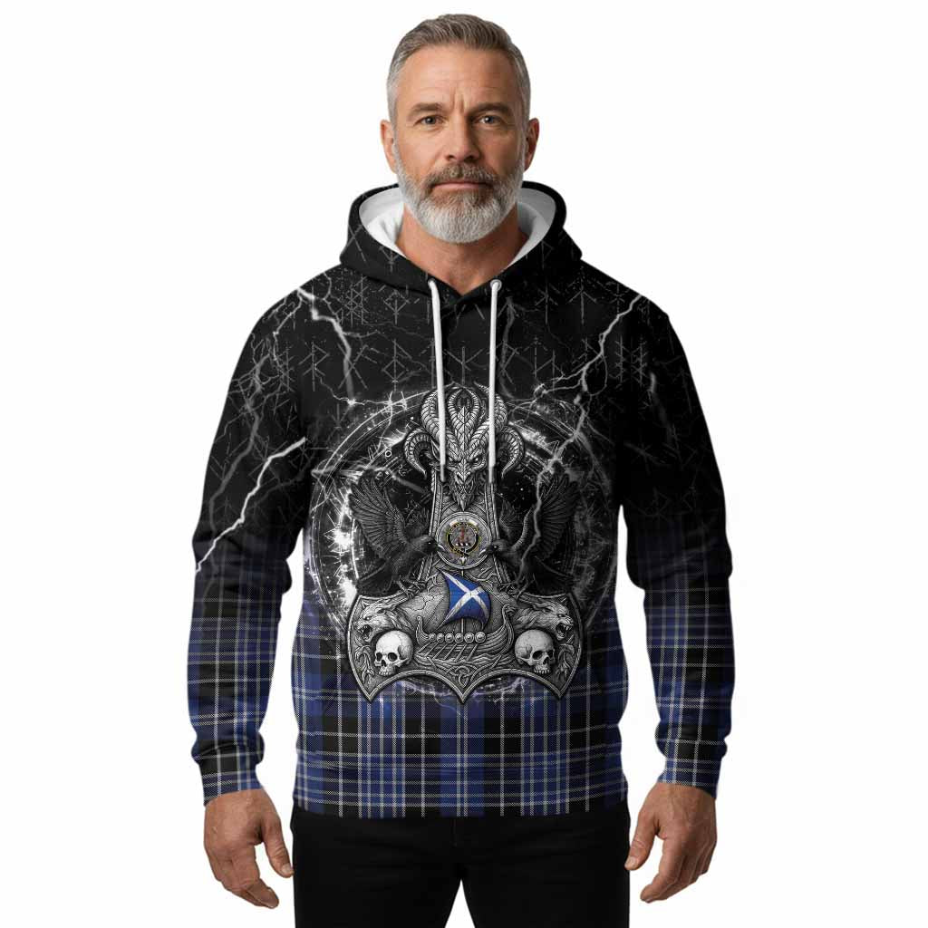 Clark (Clarke) Tartan Crest Hoodie Celtic Odin's Raven Legacy