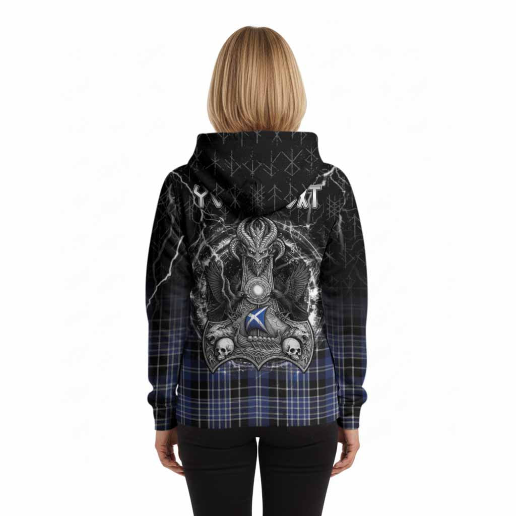 Clark (Clarke) Tartan Crest Hoodie Celtic Odin's Raven Legacy