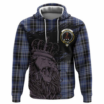 Clark (Clarke) Tartan Crest Hoodie Crowned Lion Heritage Style