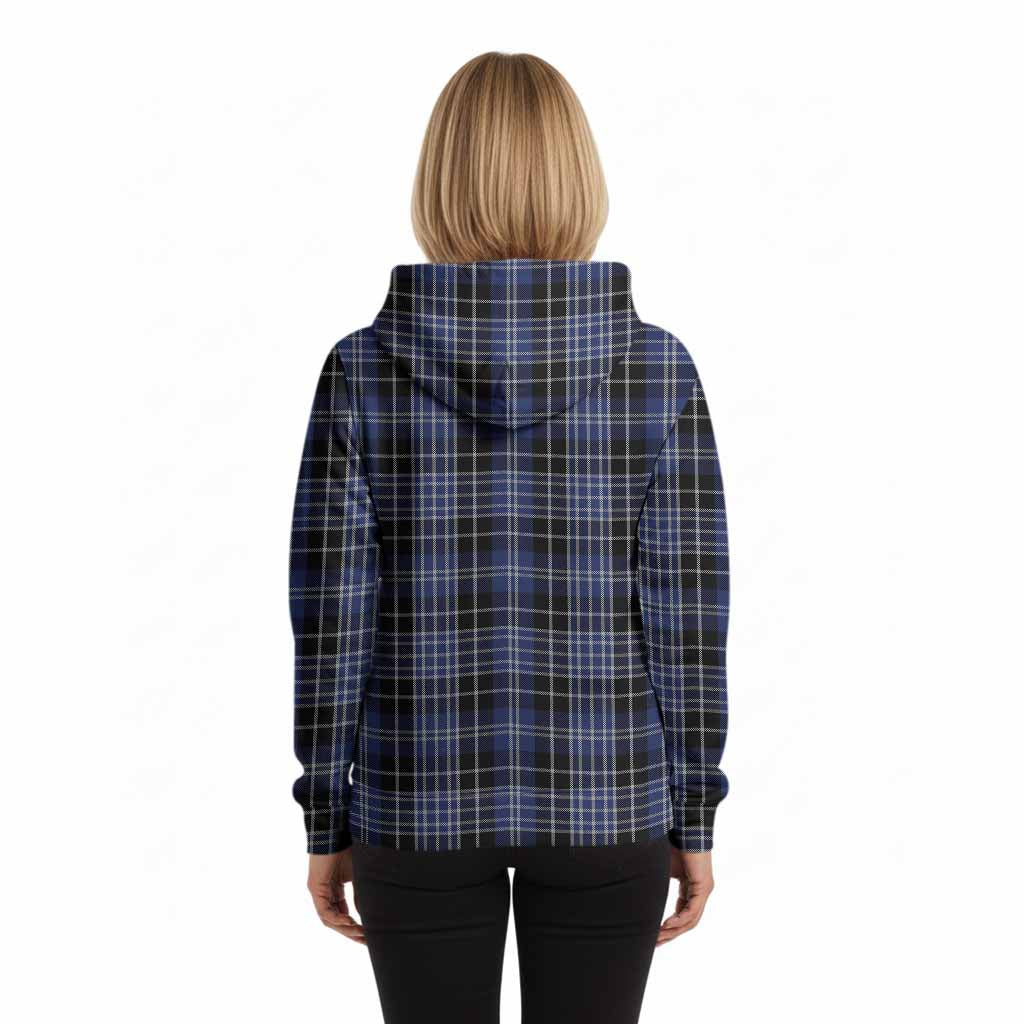 Clark (Clarke) Tartan Crest Hoodie Ferocious Lion Style