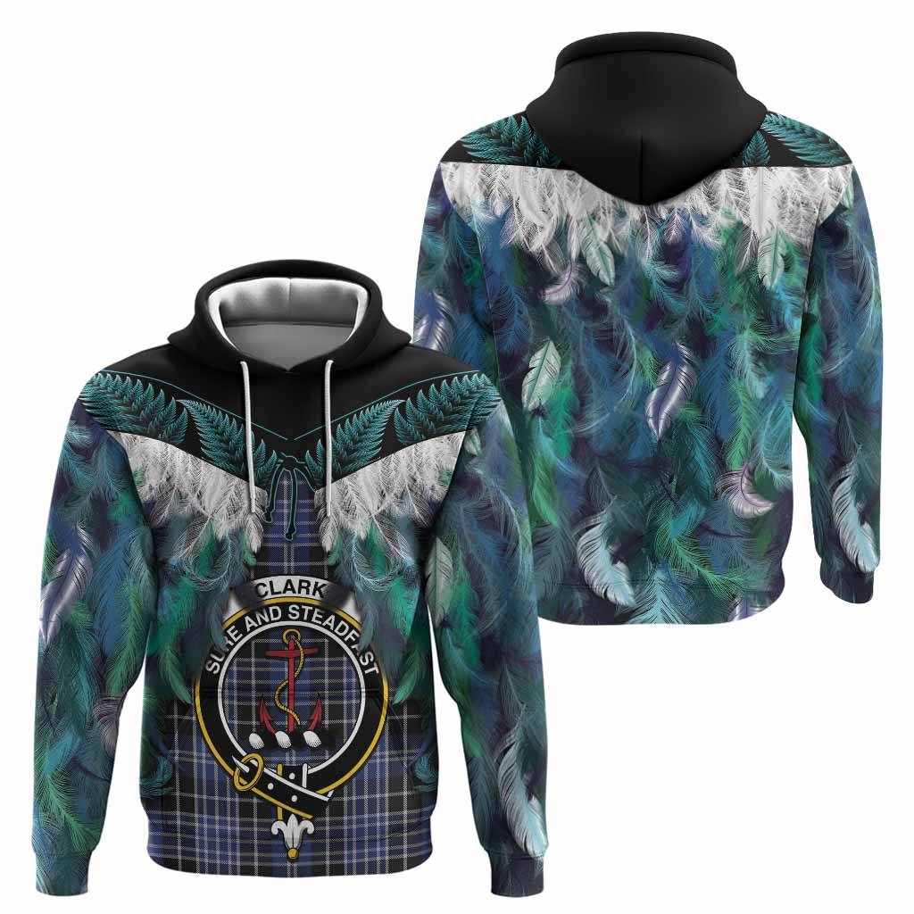 Clark (Clarke) Tartan Crest Hoodie New Zealand Maori Korowai Cloak