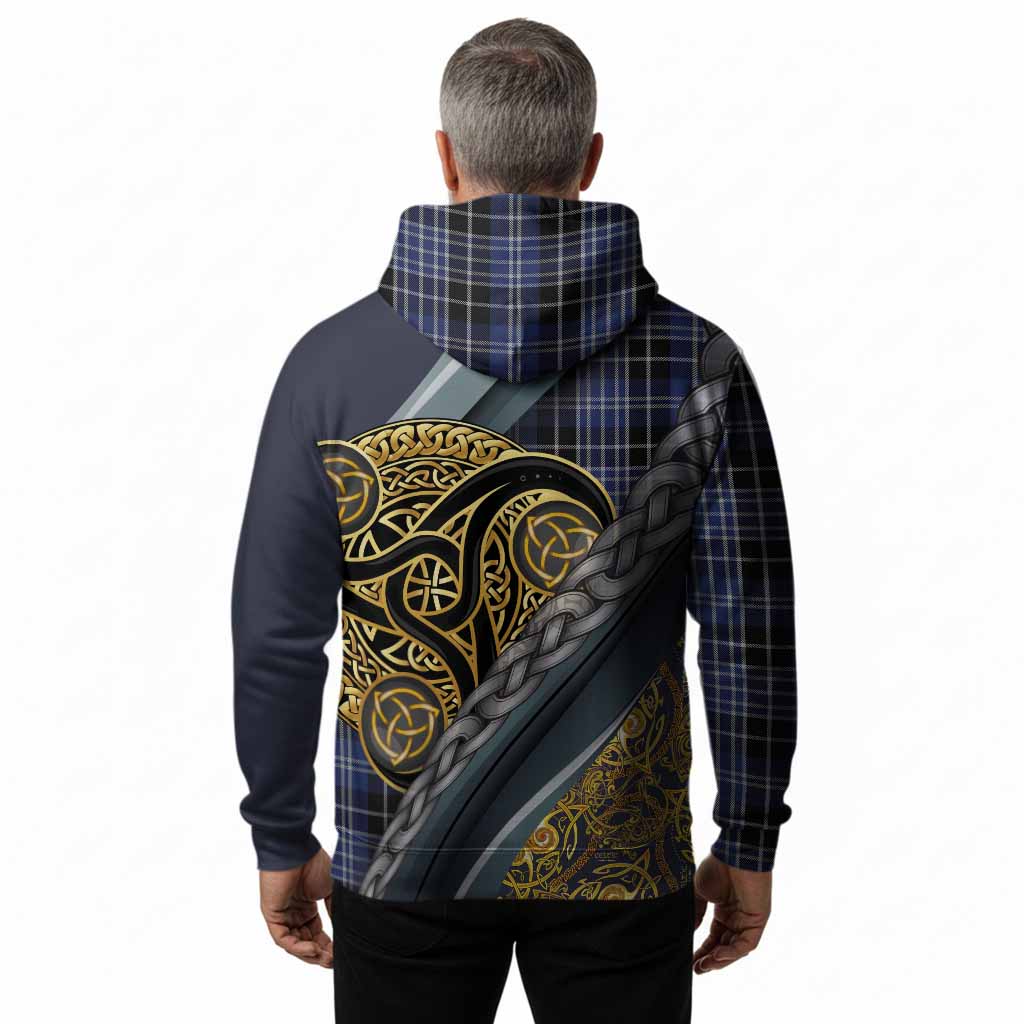 Clark (Clarke) Tartan Crest Hoodie Scottish Triskele Celtic