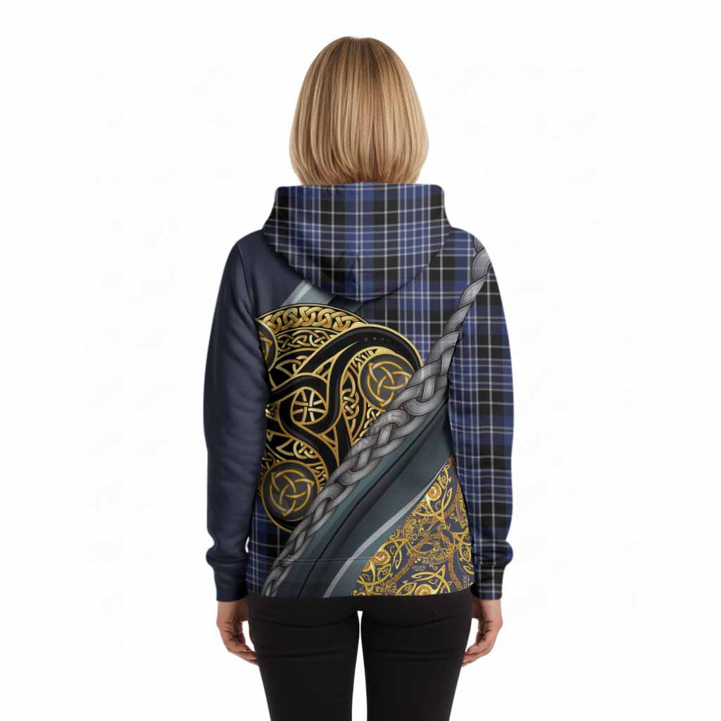 Clark (Clarke) Tartan Crest Hoodie Scottish Triskele Celtic