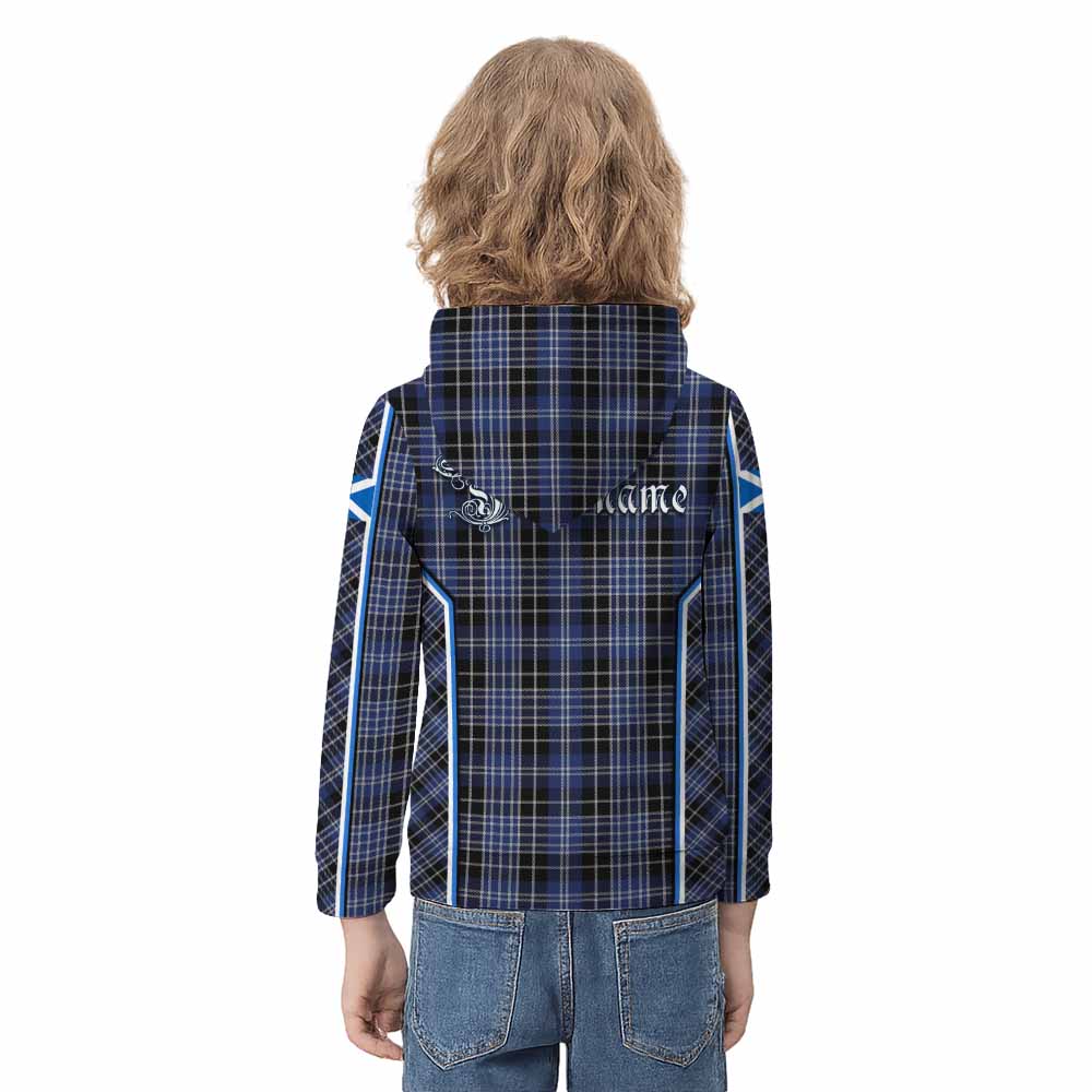 Clark (Clarke) Tartan Crest Kid Hoodie Scotland Coat of Arm Flag Style - Tartan Vibes Clothing