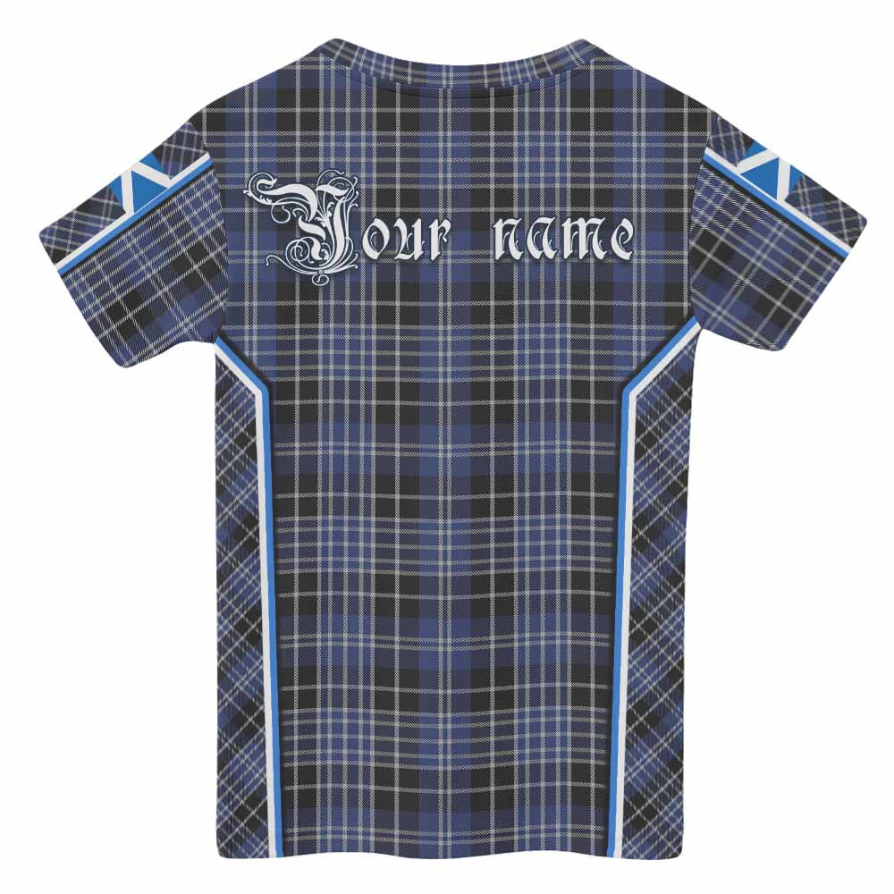 Clark (Clarke) Tartan Crest Kid T-shirt Scotland Coat of Arm Flag Style - Tartan Vibes Clothing
