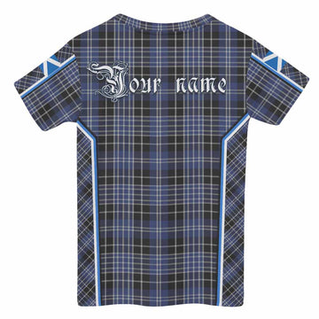 Clark (Clarke) Tartan Crest Kid T-shirt Scotland Coat of Arm Flag Style