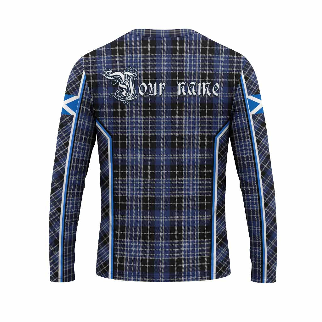 Clark (Clarke) Tartan Crest Long Sleeve T-Shirt Scotland Coat of Arm Flag Style - Tartan Vibes Clothing