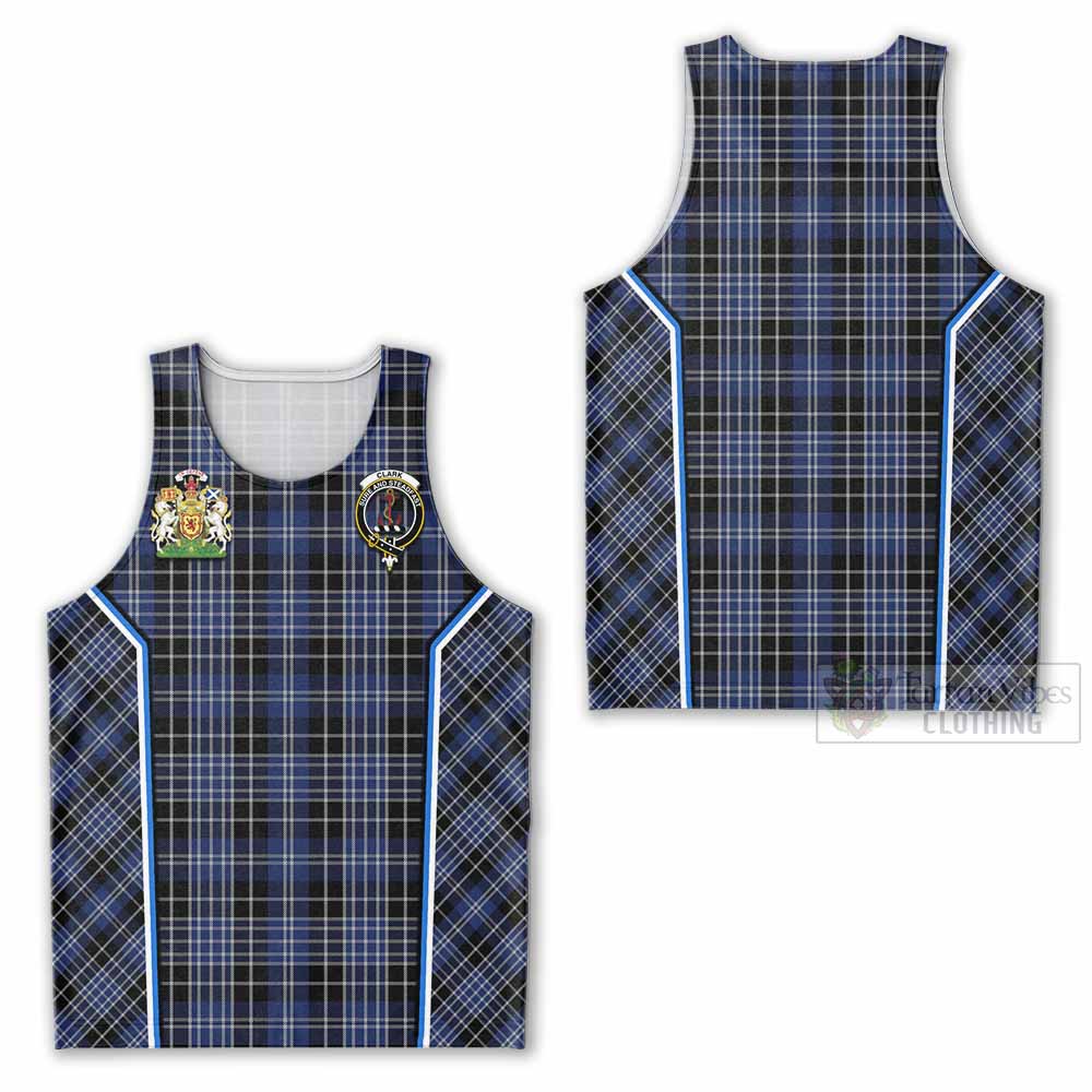 Clark (Clarke) Tartan Crest Men Tank Top Scotland Coat of Arm Flag Style - Tartan Vibes Clothing