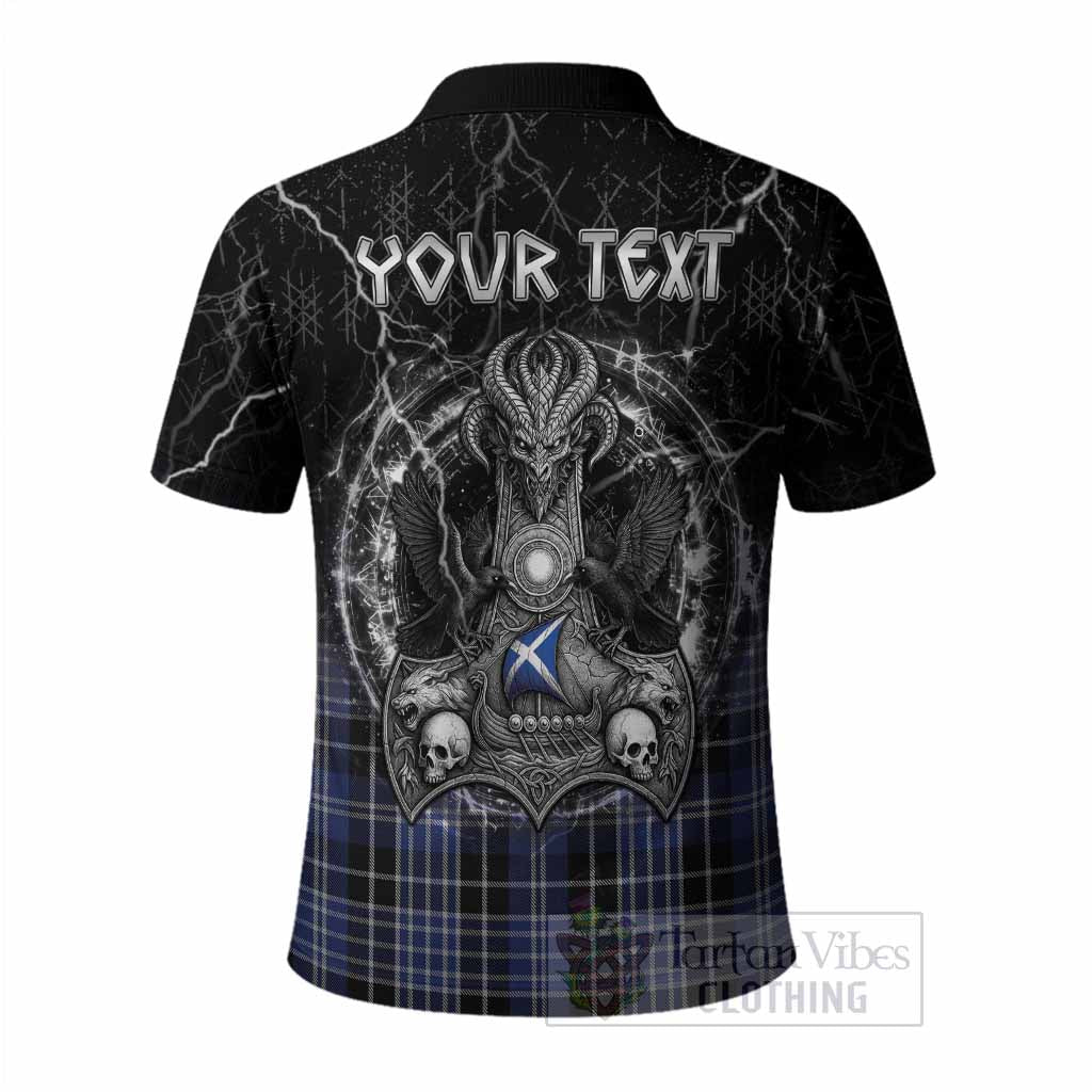 Clark (Clarke) Tartan Crest Polo Shirt Celtic Odin's Raven Legacy