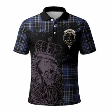 Clark (Clarke) Tartan Crest Polo Shirt Crowned Lion Heritage Style