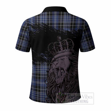 Clark (Clarke) Tartan Crest Polo Shirt Crowned Lion Heritage Style