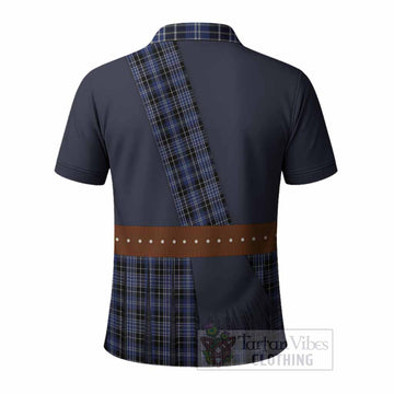 Clark (Clarke) Tartan Crest Polo Shirt Kilt Costume Style