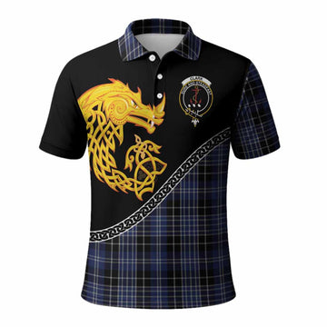 Clark (Clarke) Tartan Crest Polo Shirt Legendary Dragon Knot Half Style