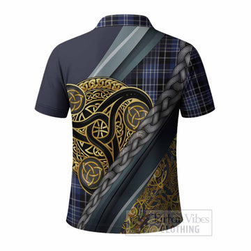 Clark (Clarke) Tartan Crest Polo Shirt Scottish Triskele Celtic