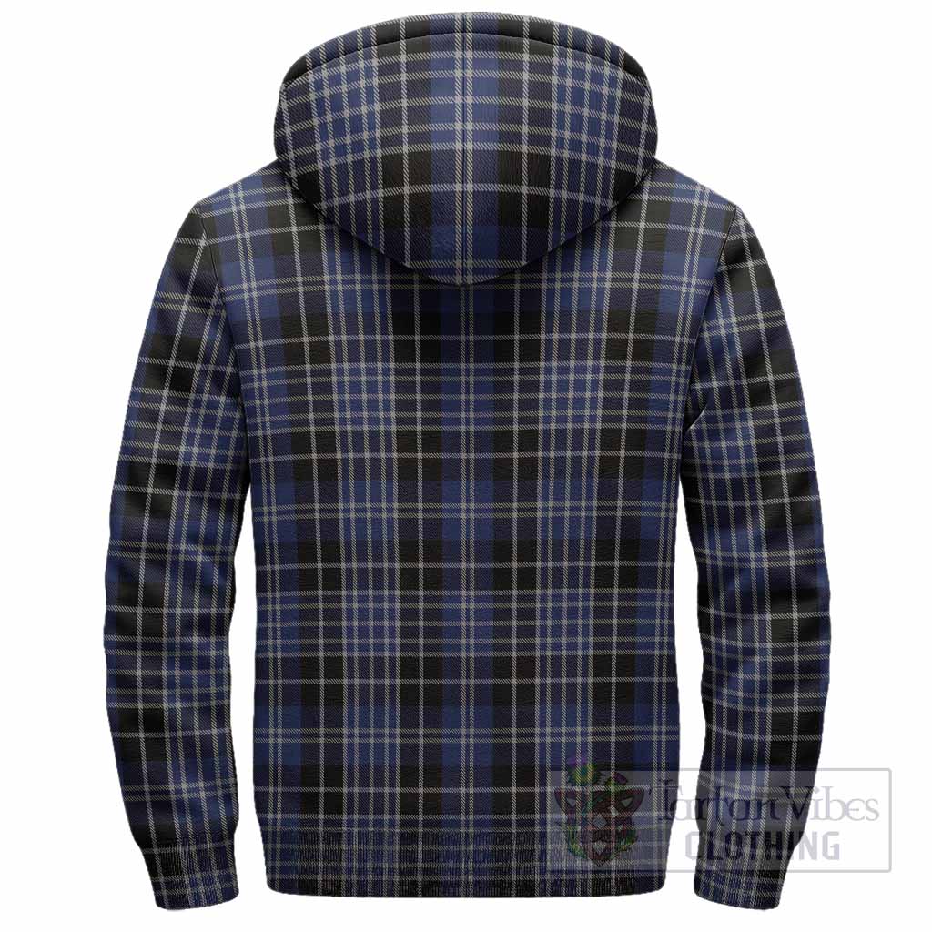 Clark (Clarke) Tartan Crest Sherpa Hoodie Ferocious Lion Style