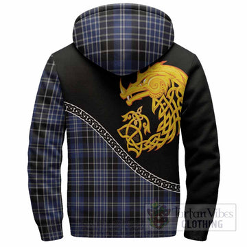 Clark (Clarke) Tartan Crest Sherpa Hoodie Legendary Dragon Knot Half Style