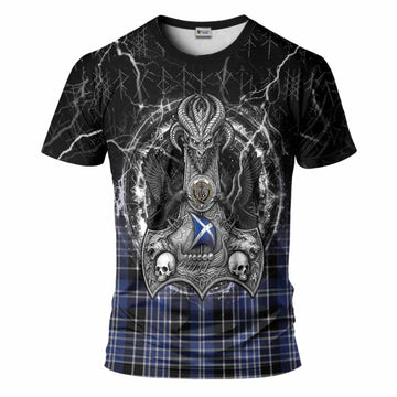 Clark (Clarke) Tartan Crest T-Shirt Celtic Odin's Raven Legacy