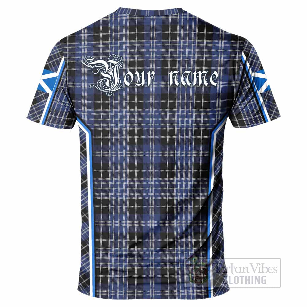 Clark (Clarke) Tartan Crest T-shirt Scotland Coat of Arm Flag Style - Tartan Vibes Clothing